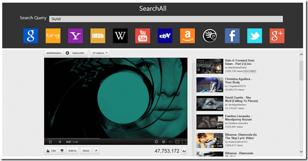 Search Youtube