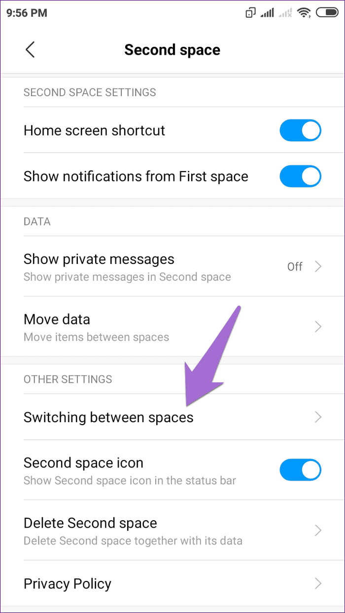 Second Space Miui 11