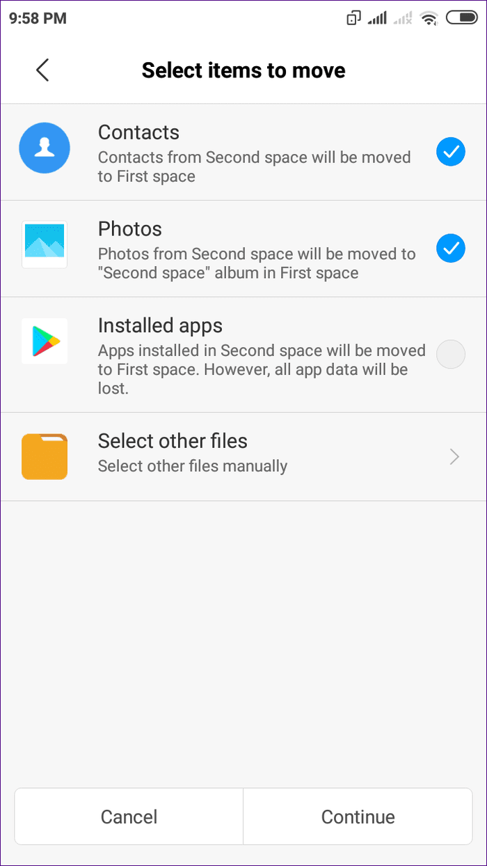 Second Space Miui 15