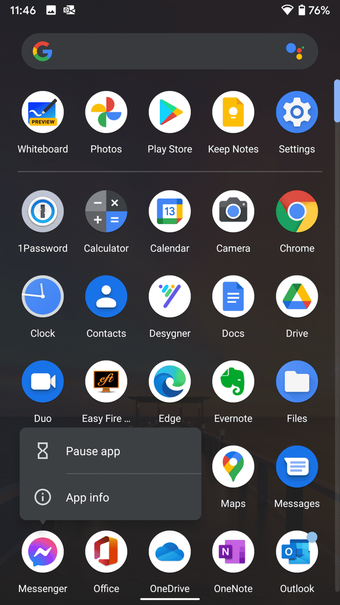 Select app info