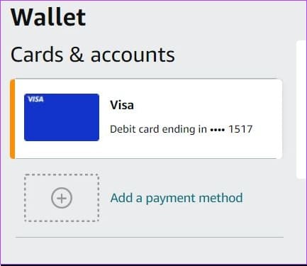 select card that you want to remove