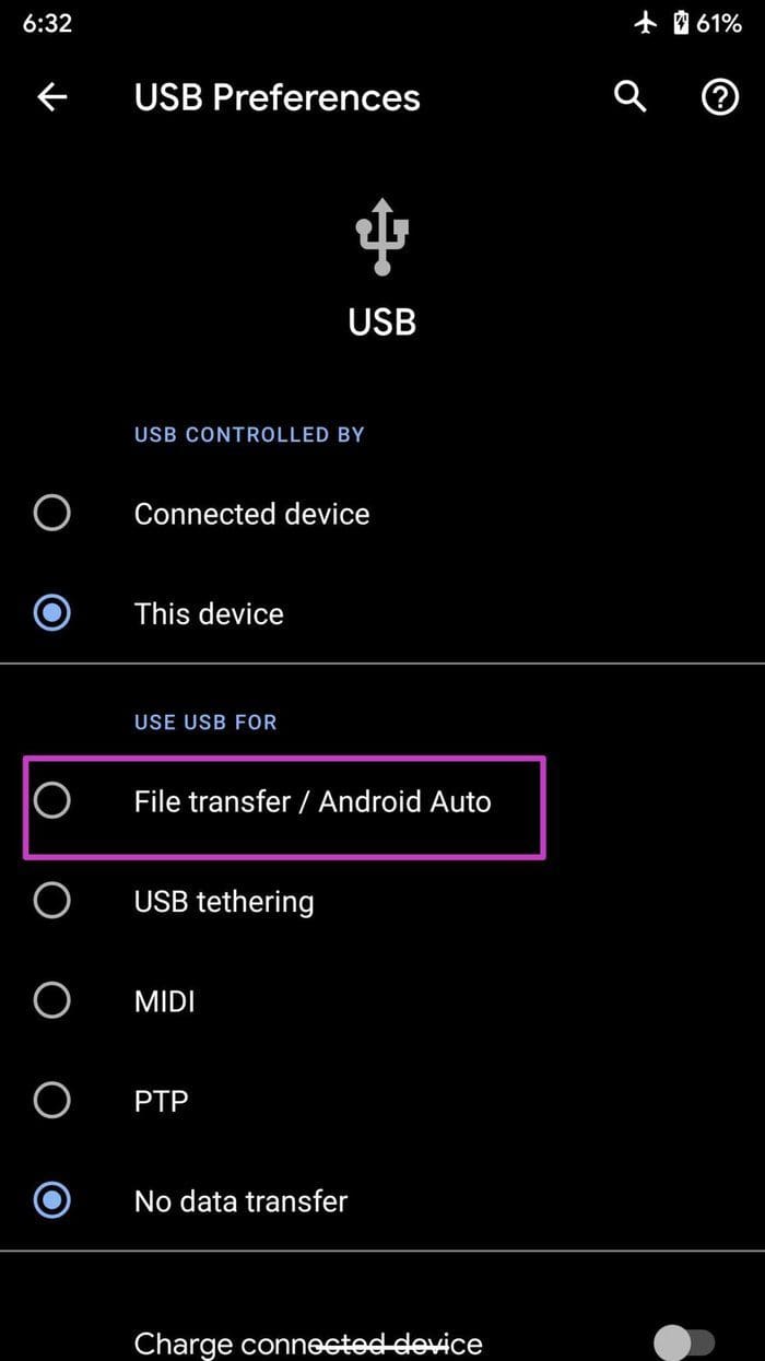 Select file transfer