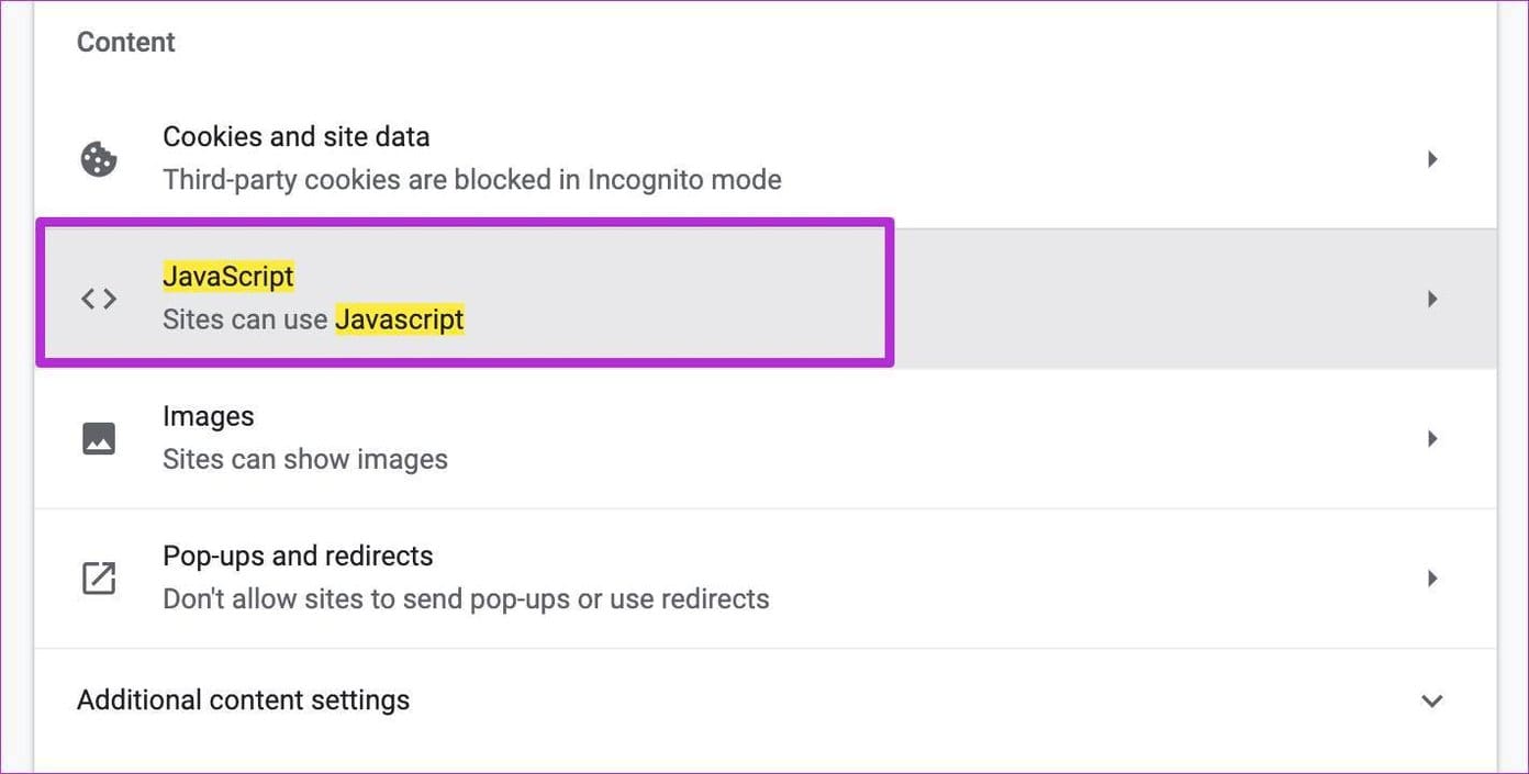 Select javascript