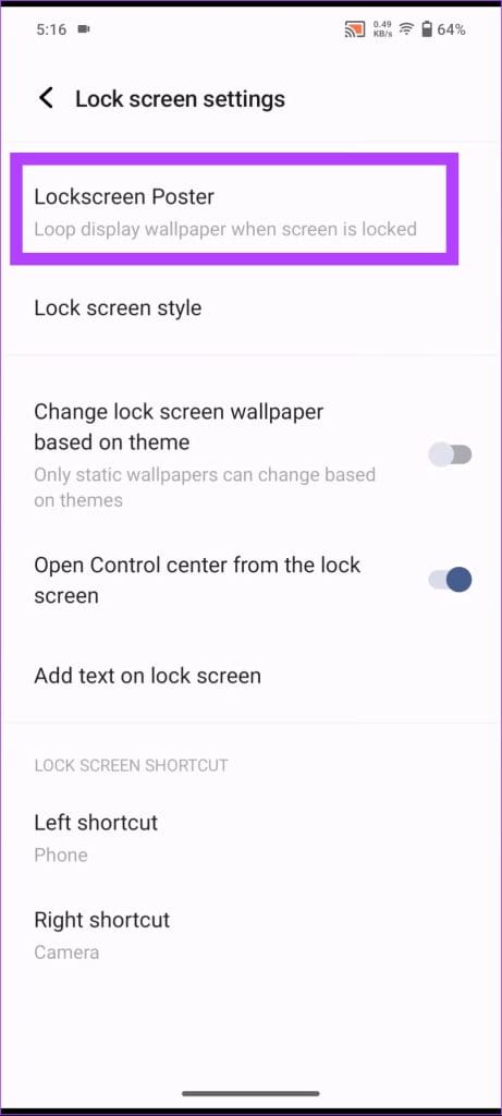 select lockscreen poster