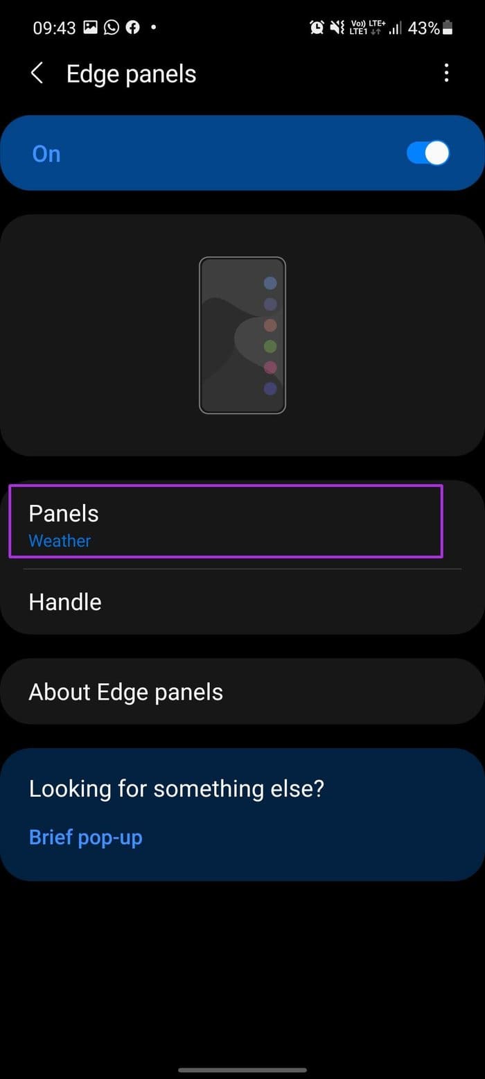 Select panels take a screenshot on samsung
