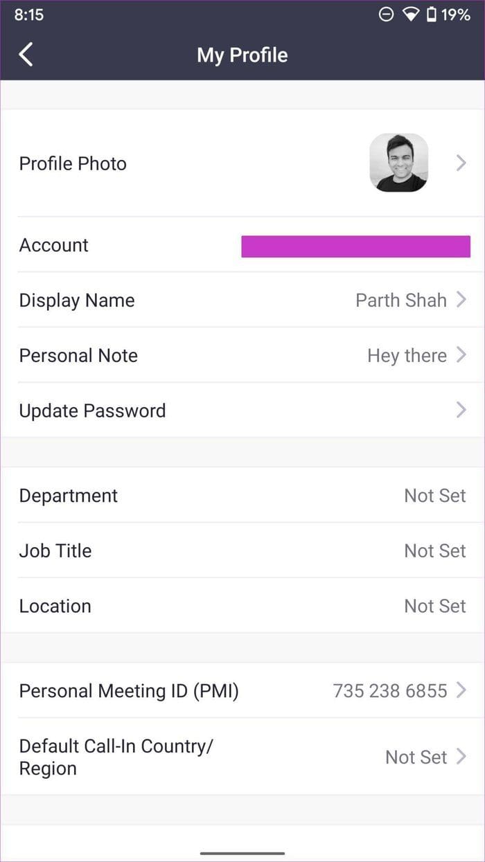 Select profile picture