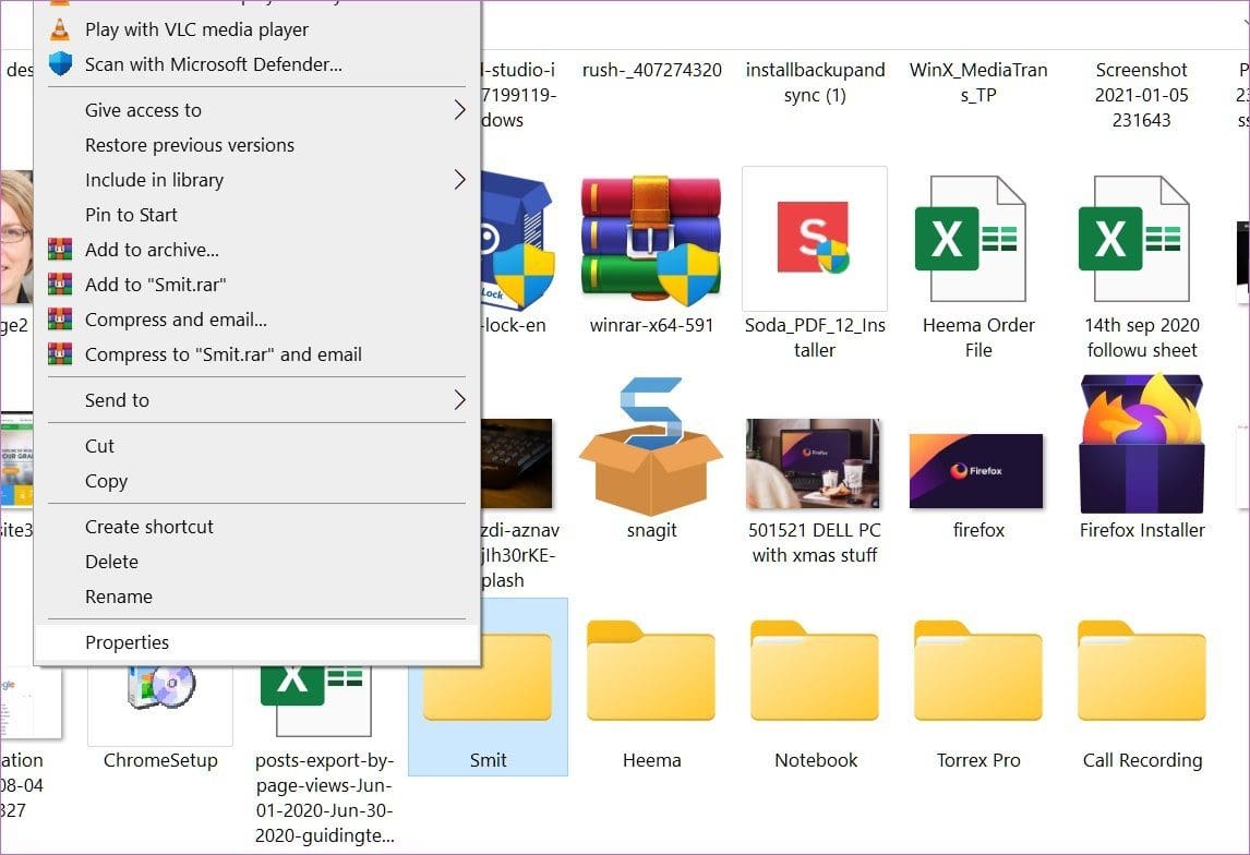 Select properties