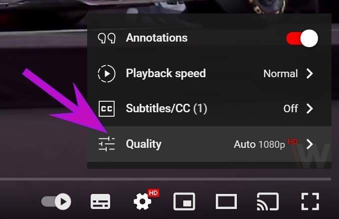Select quality on web