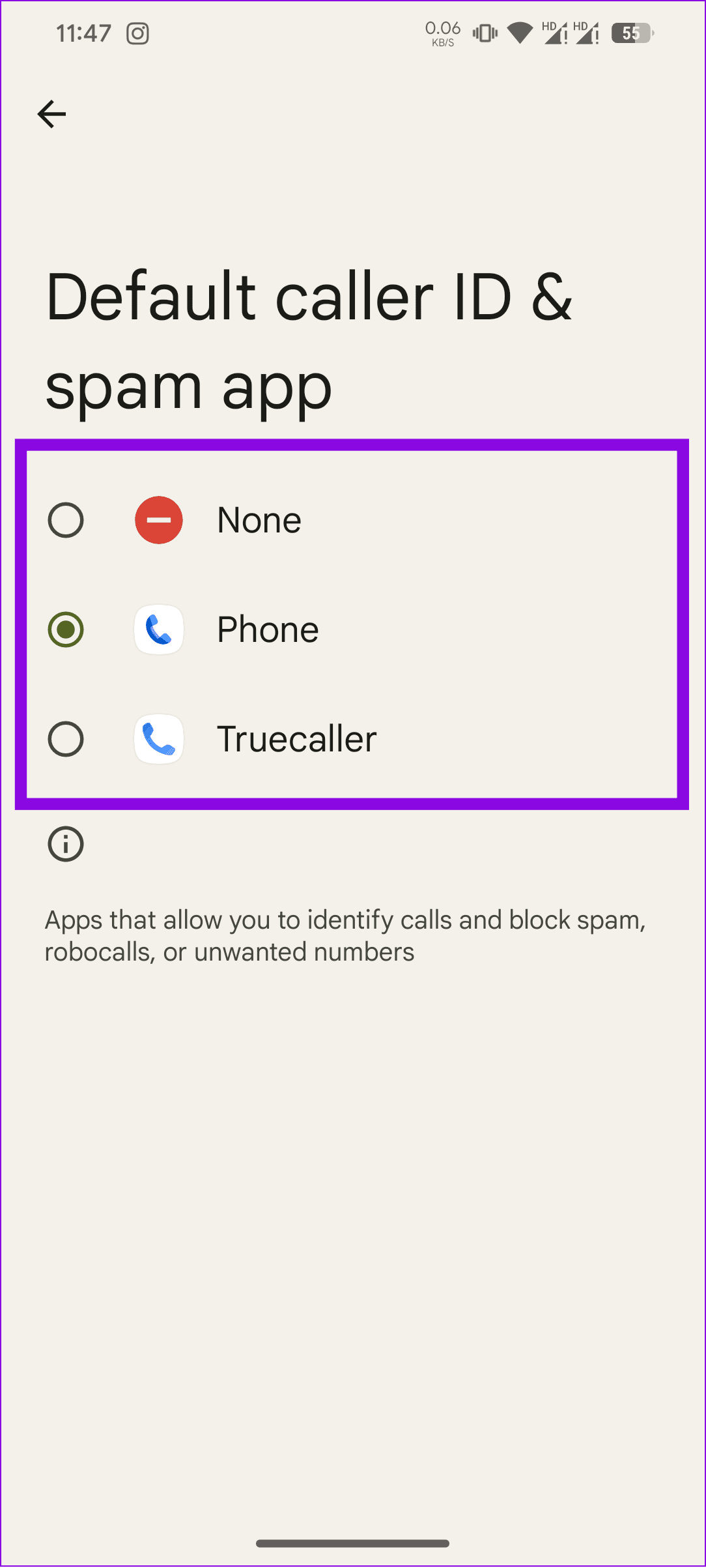 select the app of your choice