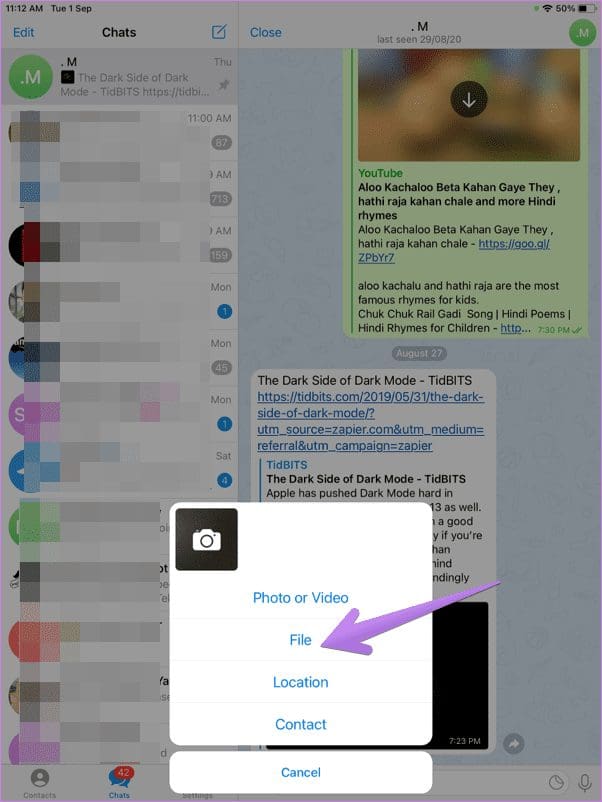 Send pdf from iphone to android 7