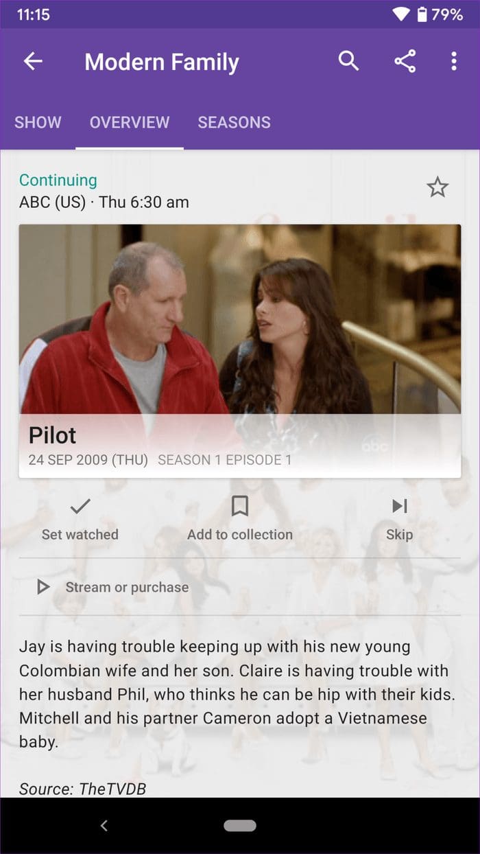Seriesguide Info