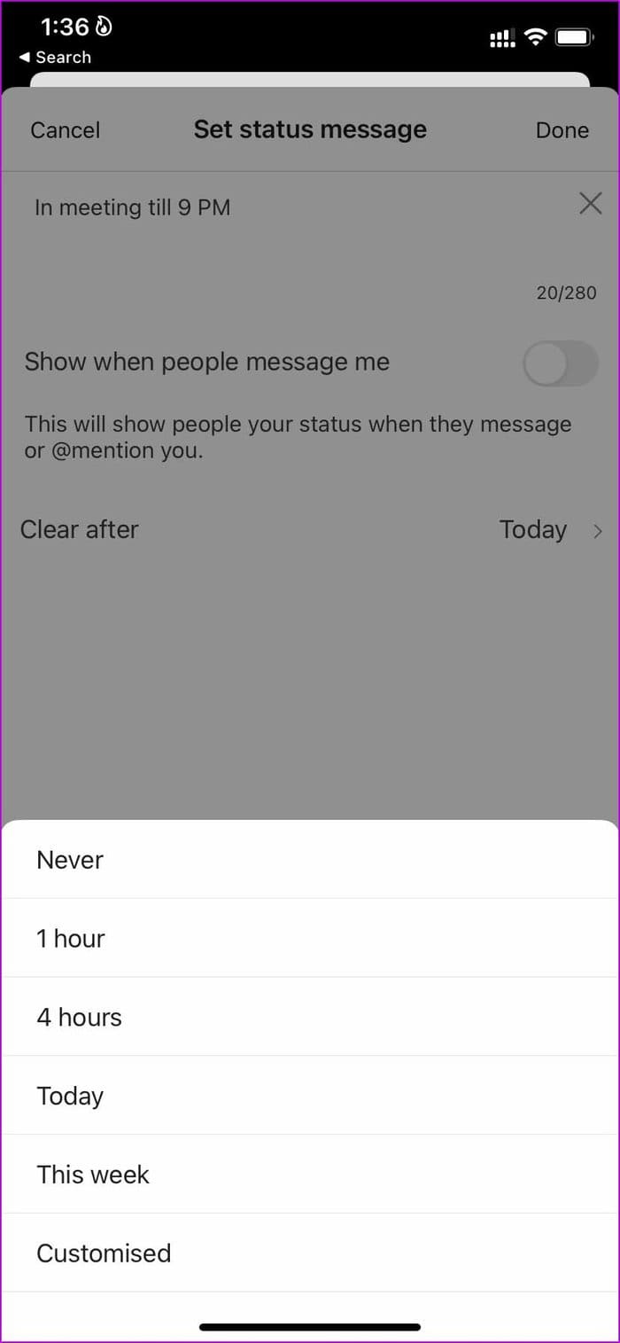 Set teams timer