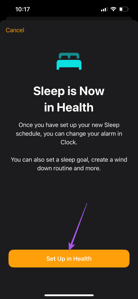 set up in health clock app iphone