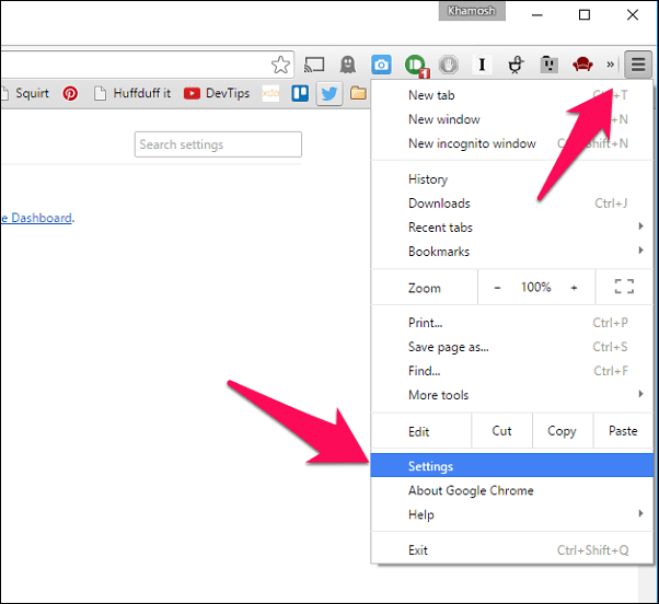 Settings In Chrome 1 Result