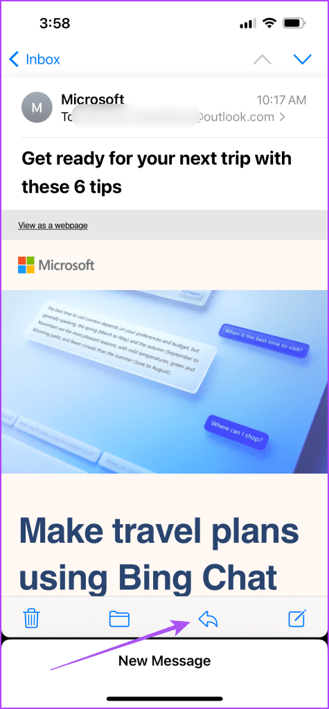 share email mail app iphone