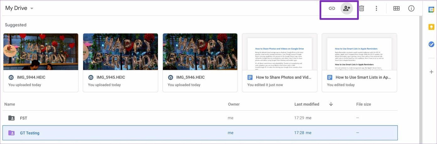 Share google drive folder on web