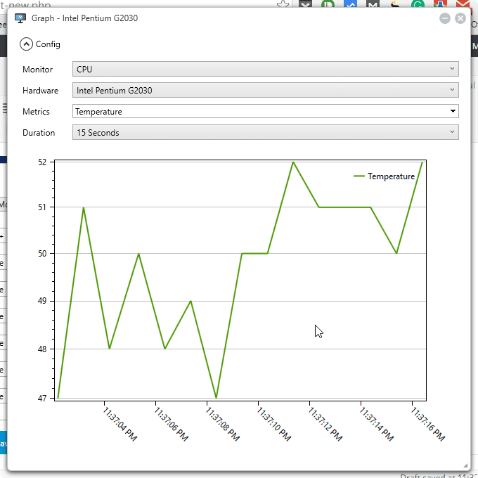 Sidebar Diagnostics Graphs