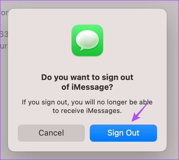 sign out of iMessage from Mac