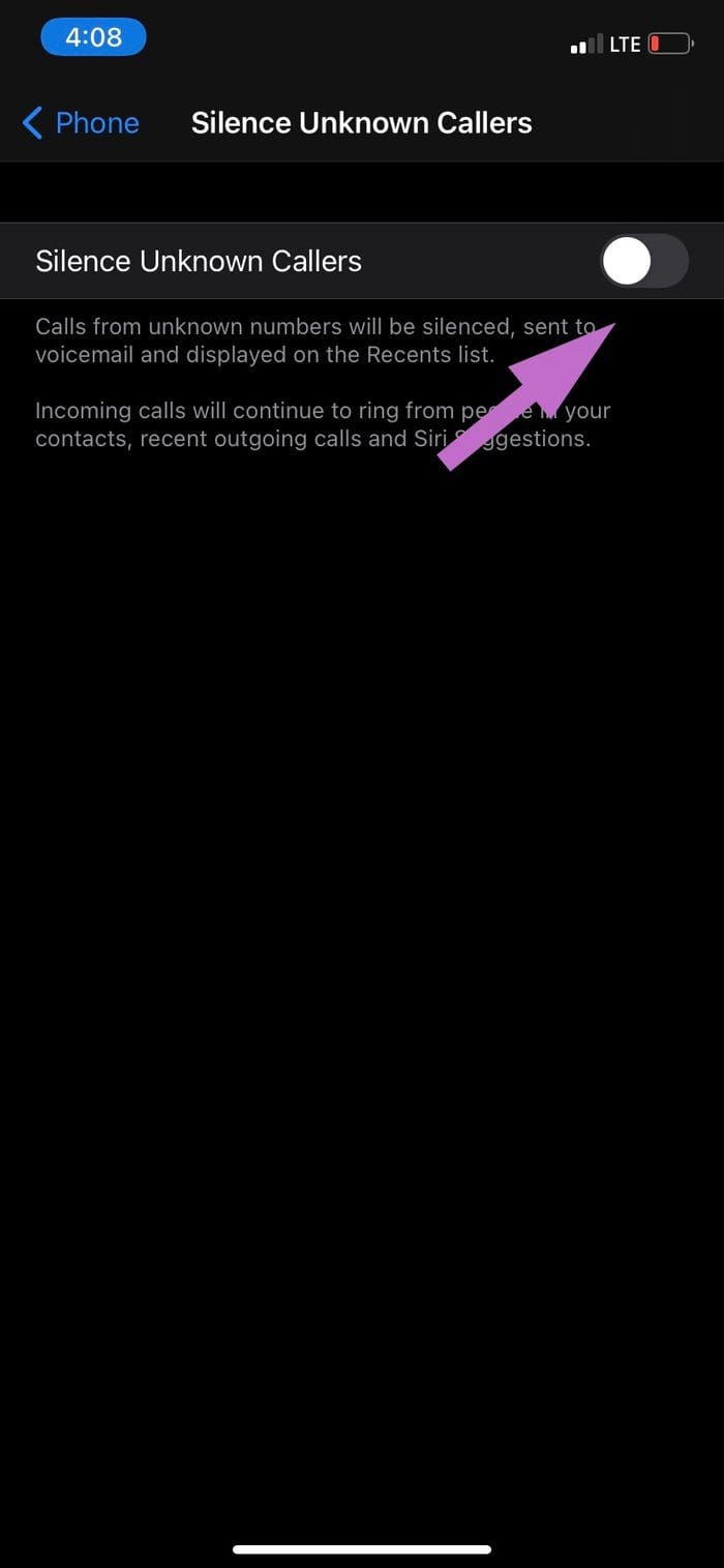 Silence unknown callers