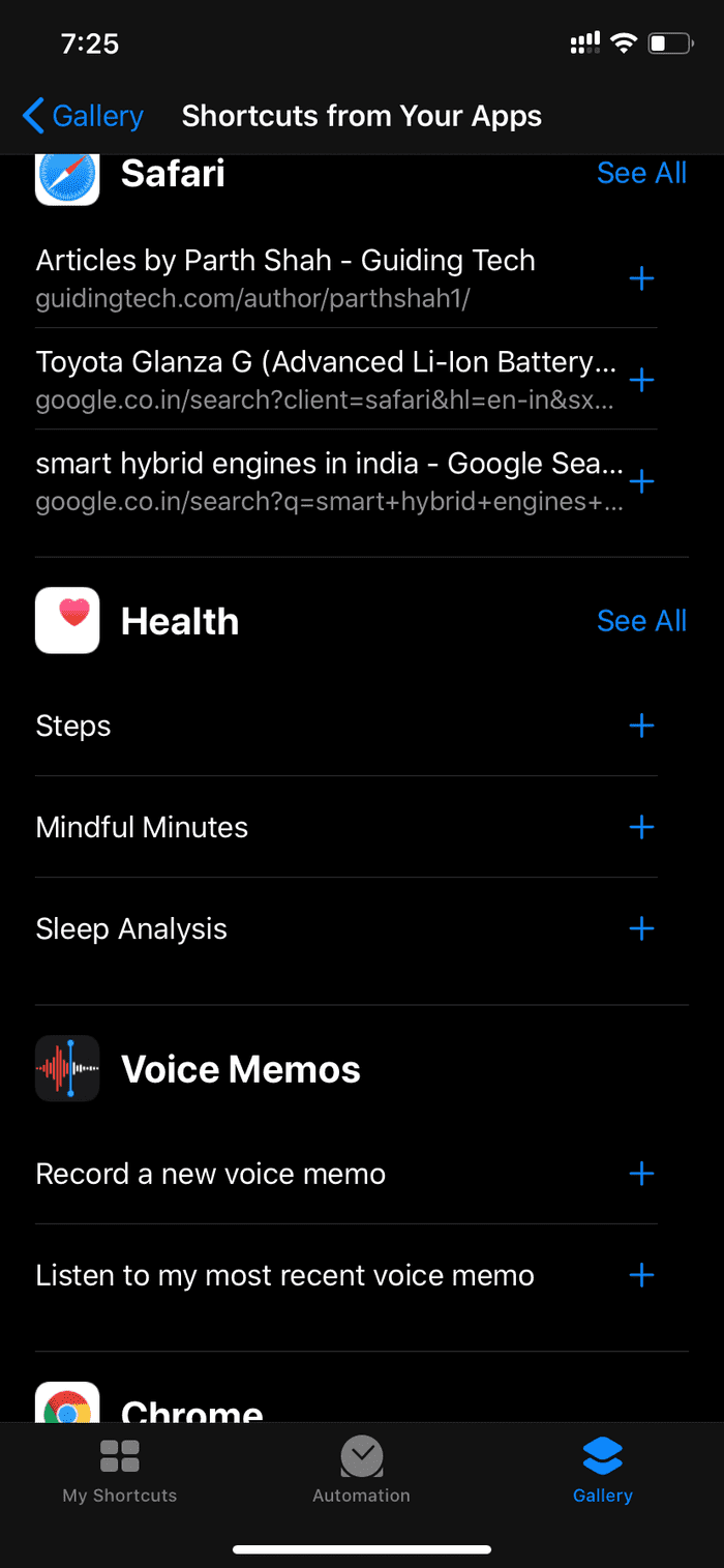 Siri Shortcuts
