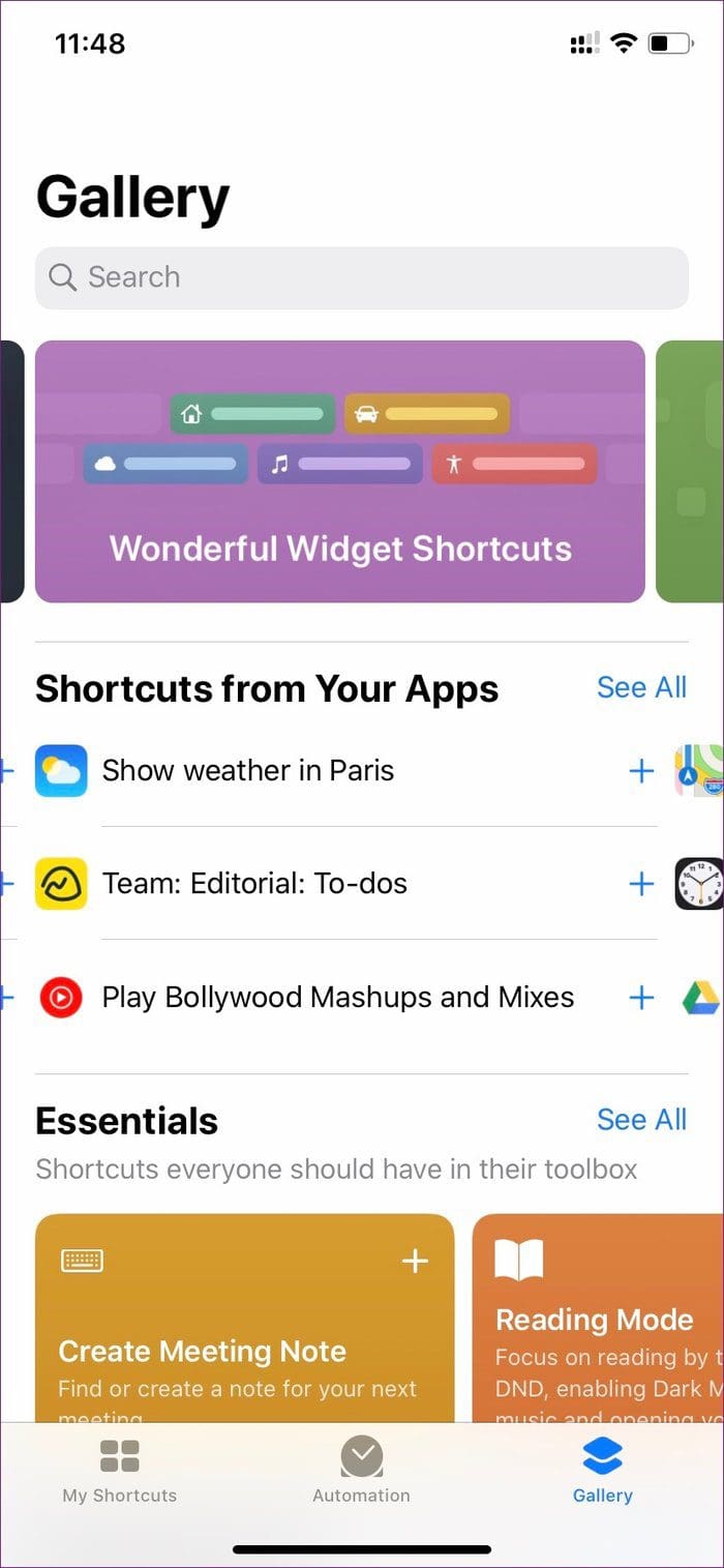 Siri Shortcuts