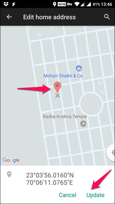 Smart Lock Trusted Place Address