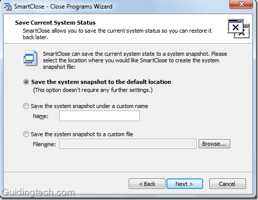 Smartclosecurrentsystemstatus