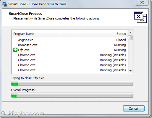 Smartcloseprocesses