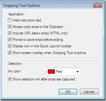 Snippingtooloptions