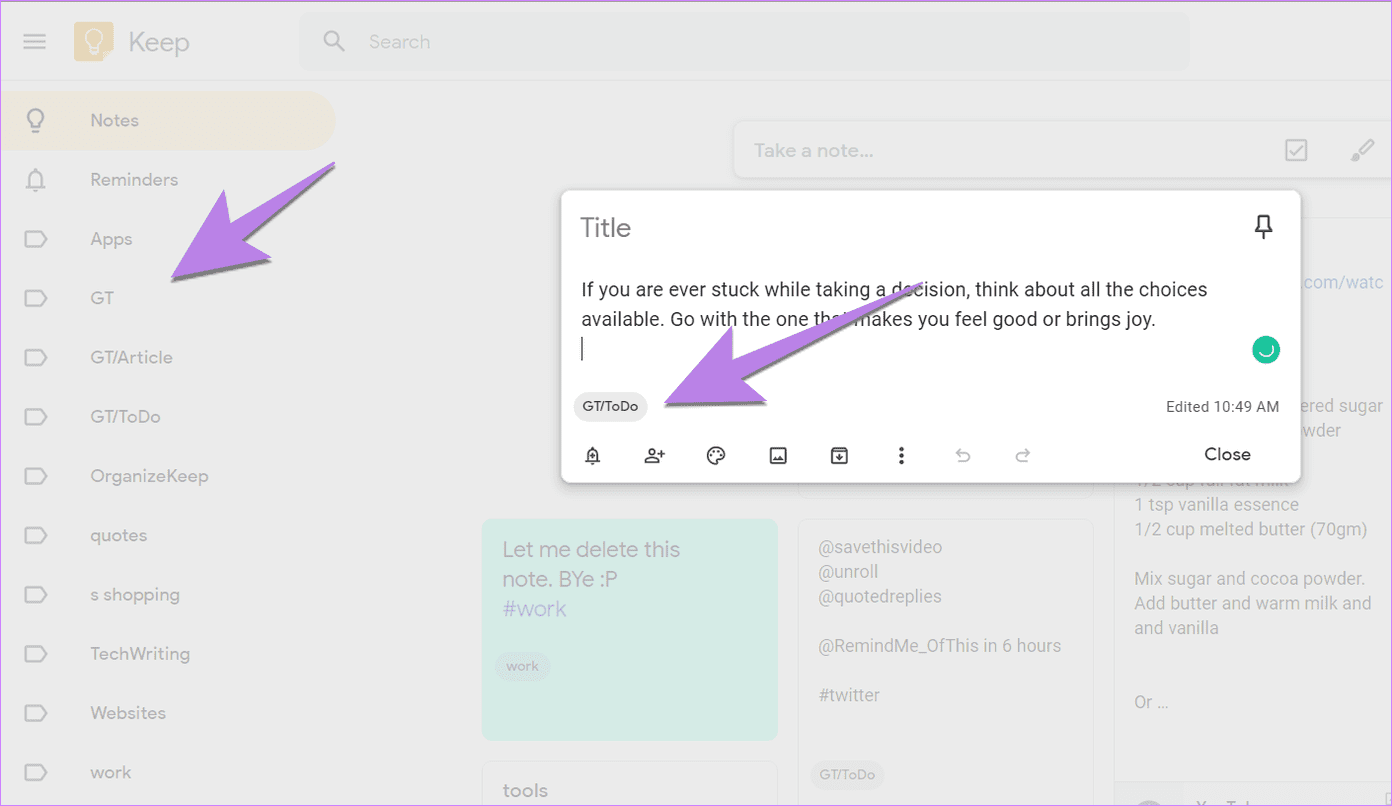 Sticky notes vs google keep 1