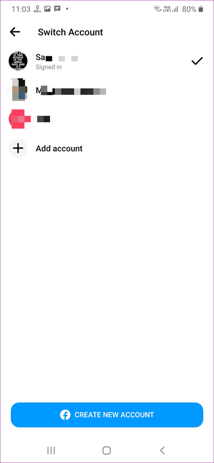 Switch between multiple facebook and messenger accounts 5