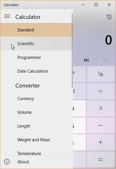 Switch Calc Mode