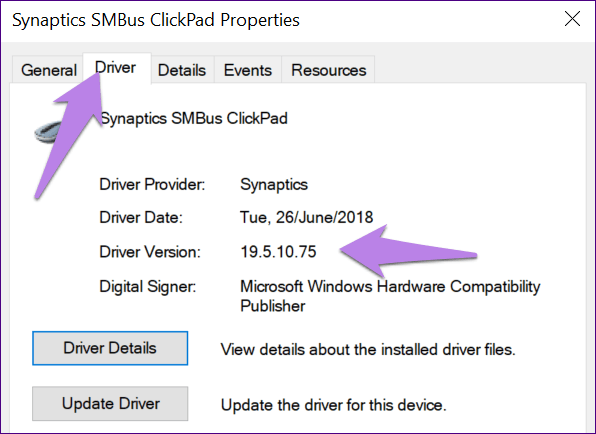 Synpatics Touchpad Tab Settings Missing 12A