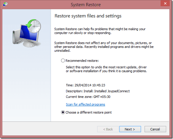 System Restore