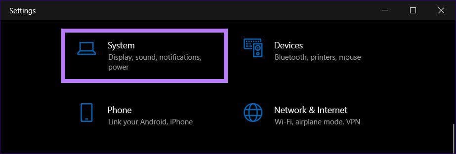 System settings