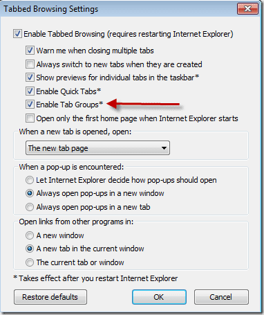 Tabgroupsin Ie84
