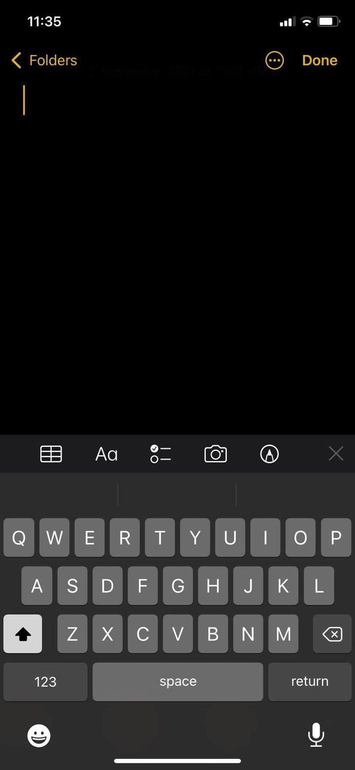 Take a note on i Phone