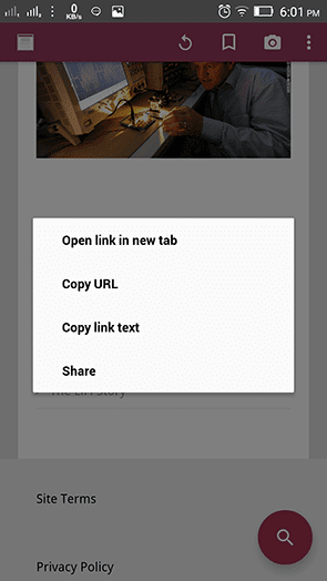 Tangram New Tab Option