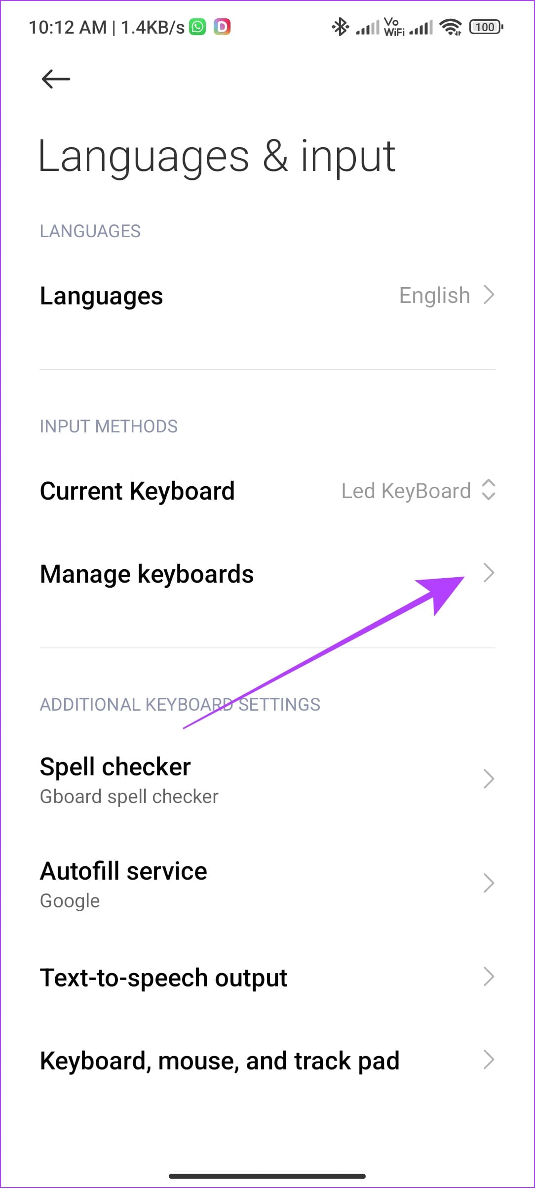 tap manage keyboards