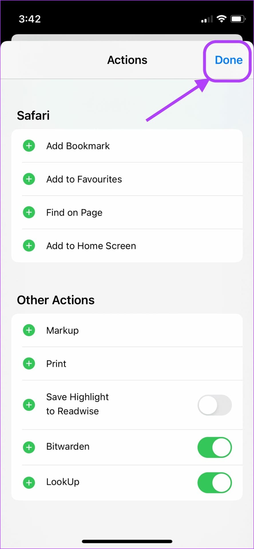 tap on Done for saving the settings
