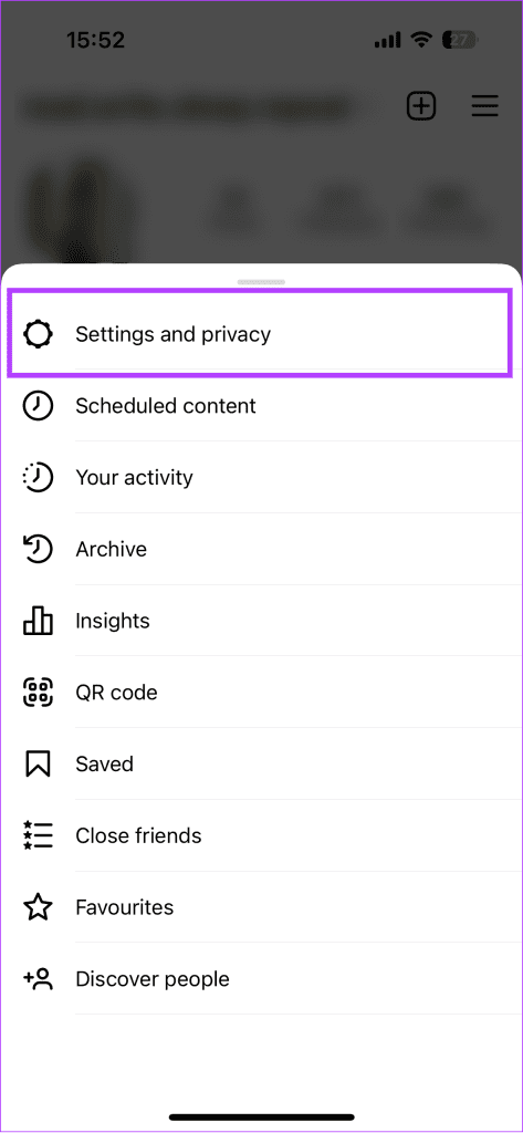 tap settings and privacy