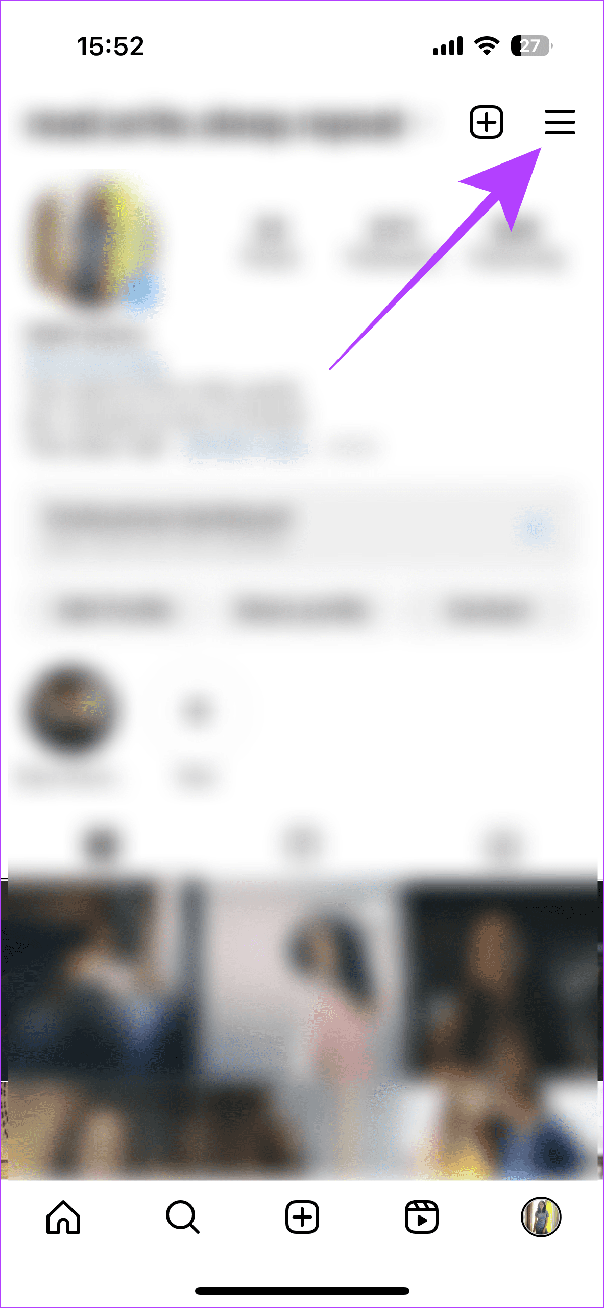 tap the hamburger menu