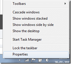 Taskbarproperties