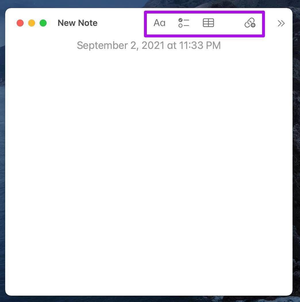 Text editing in quick notes