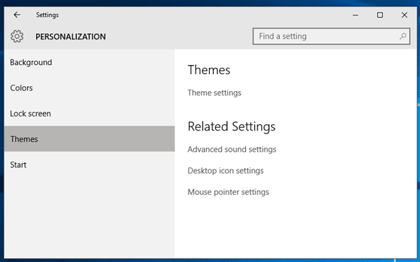 Themes Settings