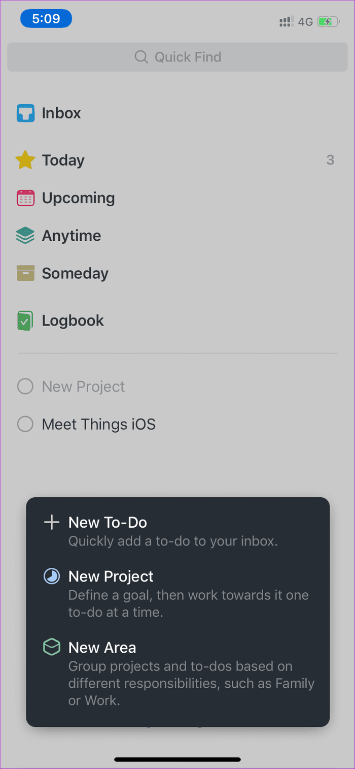 Things 3 Add New Item