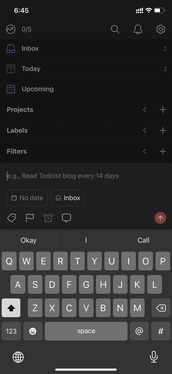 Todoist add task