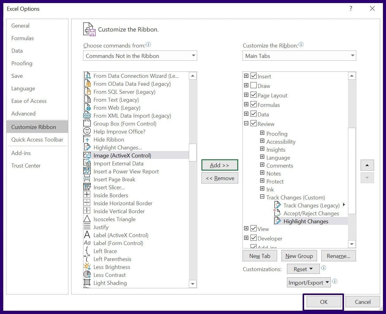 Track changes on microsoft excel step 14