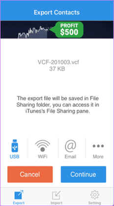 Transfer contacts from iphone to android 13