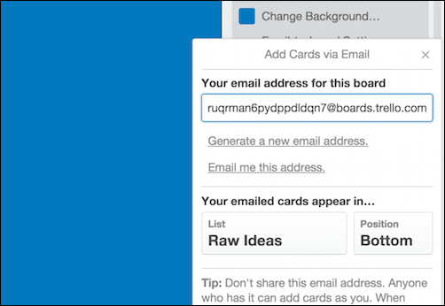 Trello Email Result